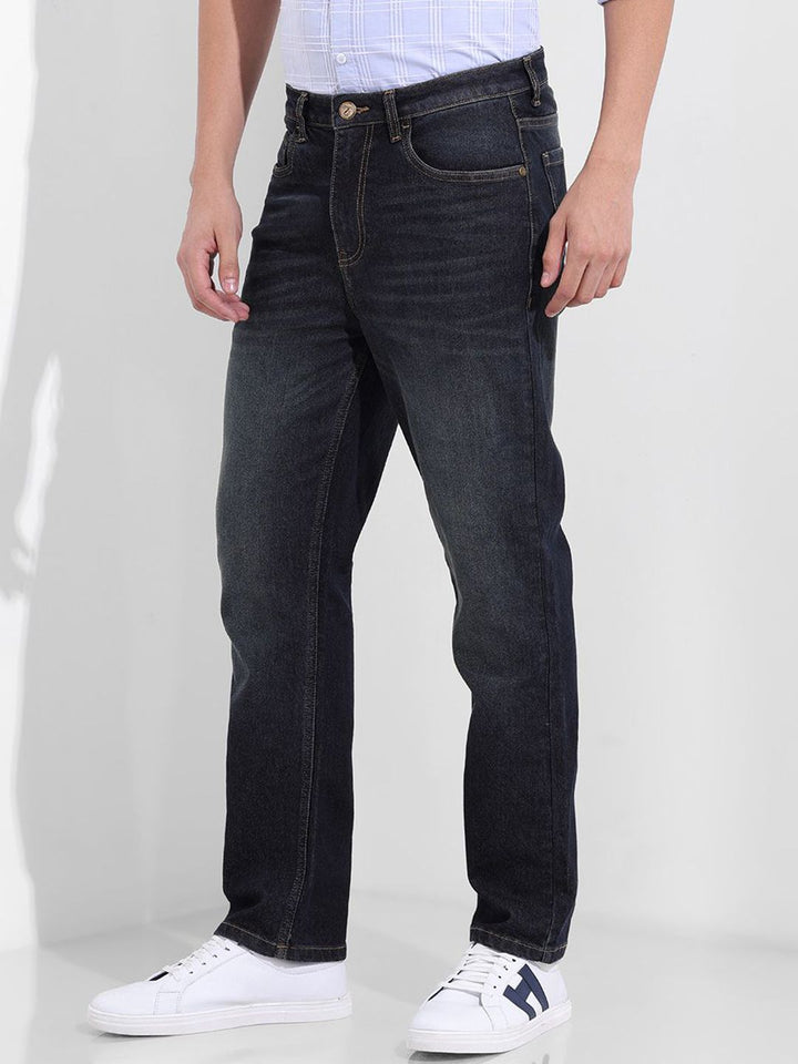 The Indian Garage Co Men Slim Fit Mid-Rise Heavy Fade Jeans