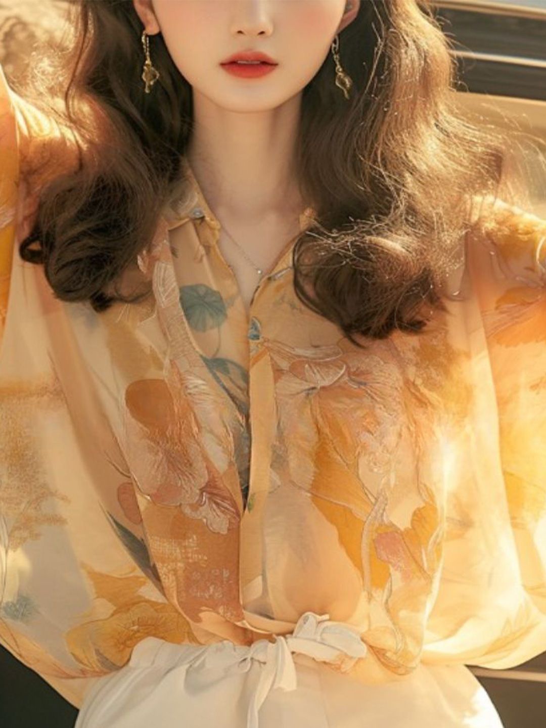 all about you Women Floral Print Shirt Style Top