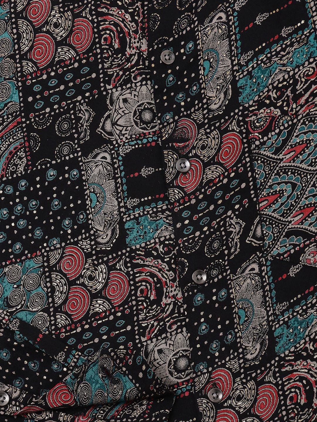 VASTRADO Men Classic Slim Fit Ethnic Motifs Printed Casual Shirt