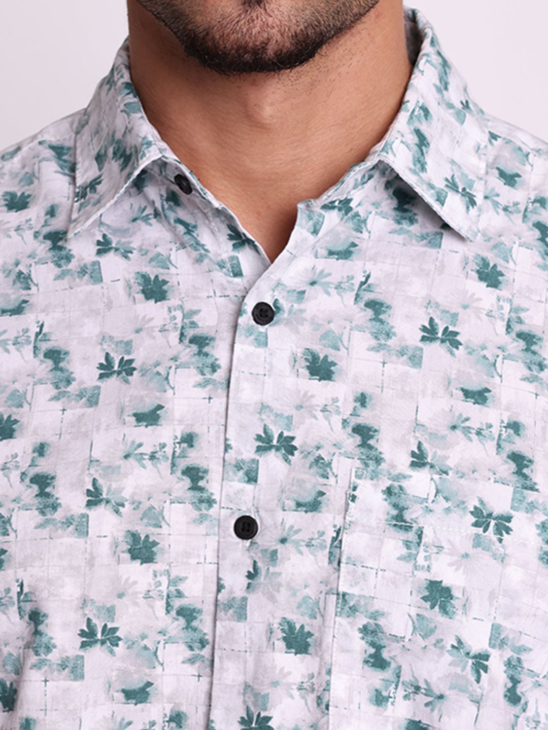 Bene Kleed Floral Printed Spread Collar Cotton Regular Fit Casual Shirt