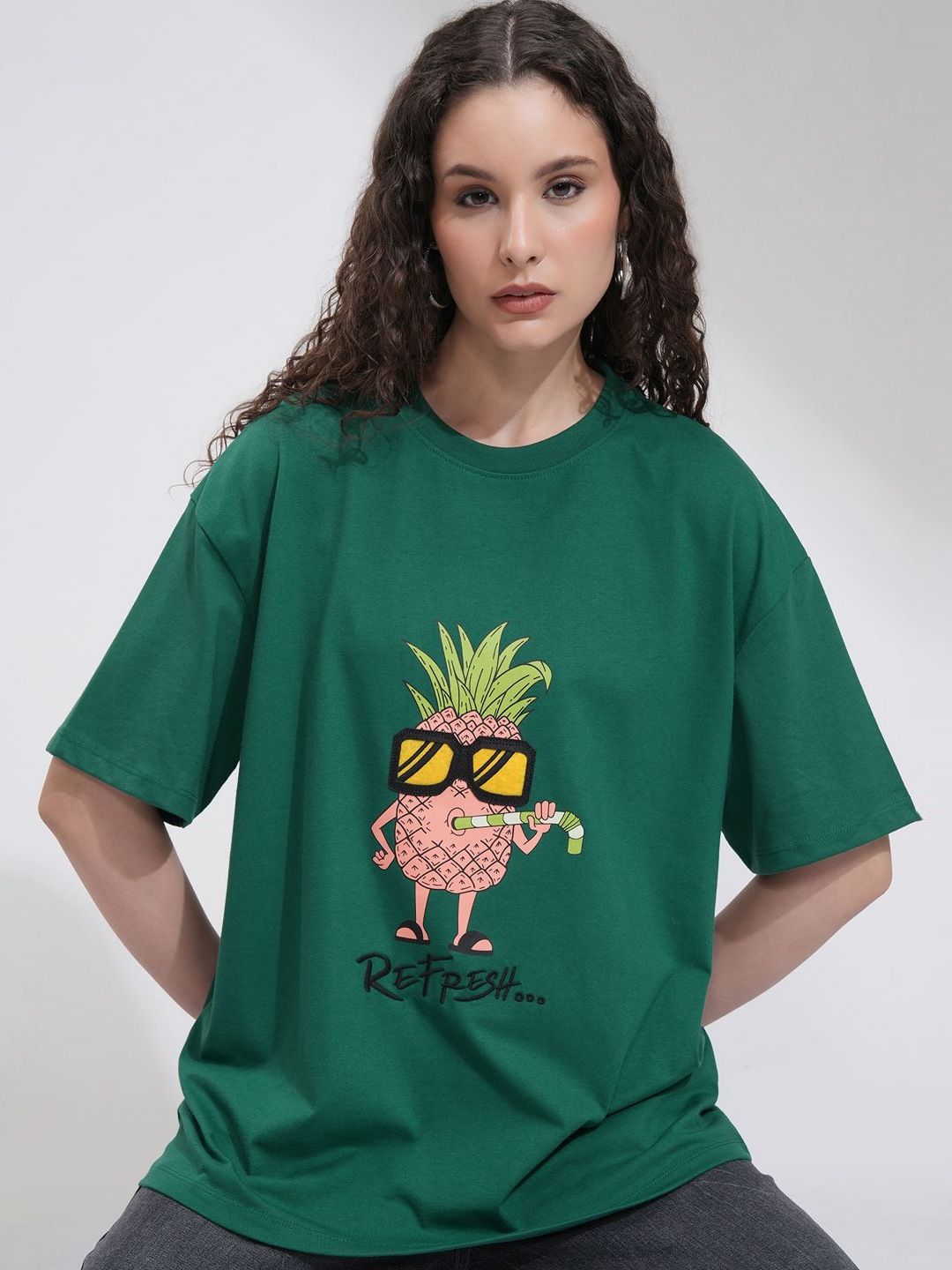 Street By Tokyo Talkies Women Graphic Printed Oversized T-Shirt