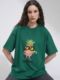 Street By Tokyo Talkies Women Graphic Printed Oversized T-Shirt