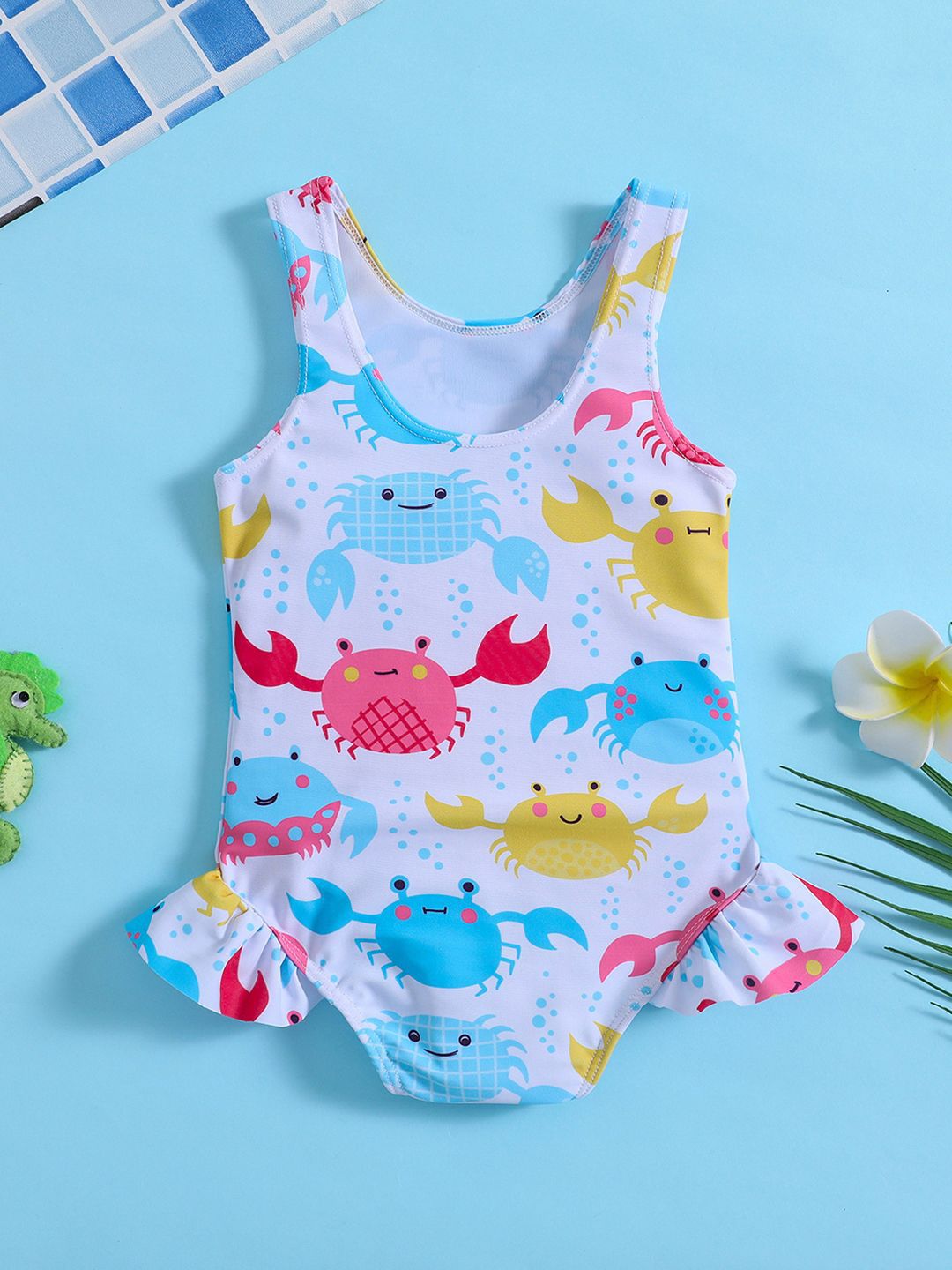 YK Infant Girls Printed Sleeveless Bodysuit