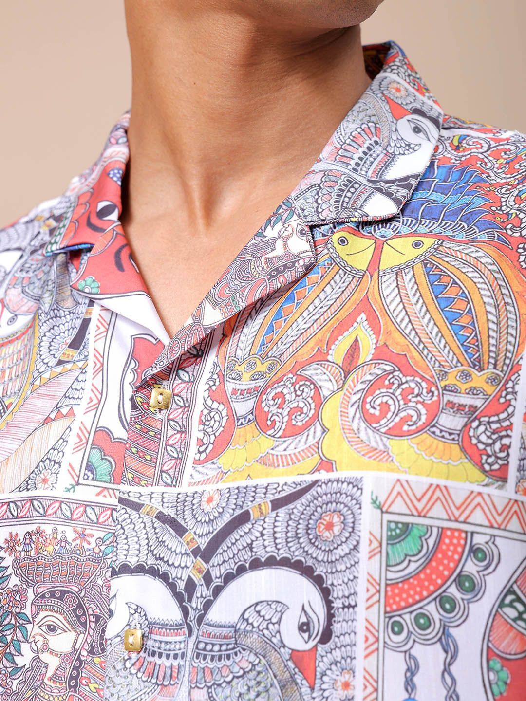 The Indian Garage Co Men Relaxed Fit Indie Printed Resortwear Shirt