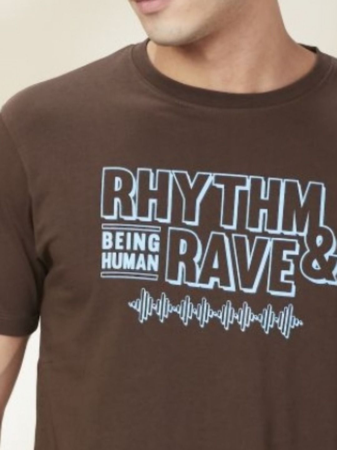 Being Human Men Typography Printed Round Neck Cotton Slim Fit T-shirt
