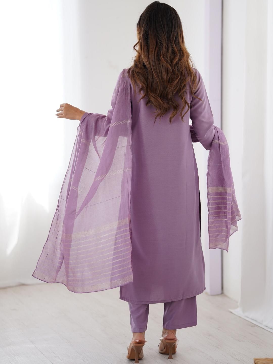 KALINI Women's Straight Kurta Pant with Dupatta Sets |Festive Wear Kurta Sets