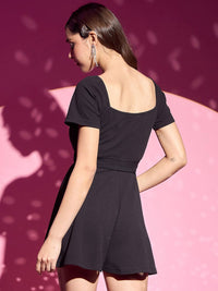 Berrylush Women Square Neck Jumpsuit