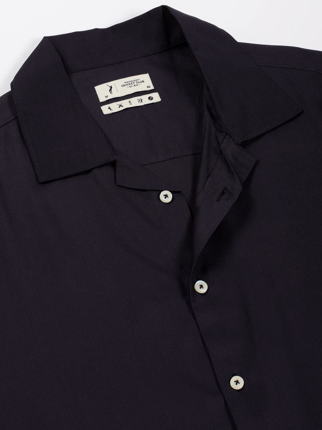 Thomas Scott Men Premium Cuban Collar Solid Oversized Casual Shirt