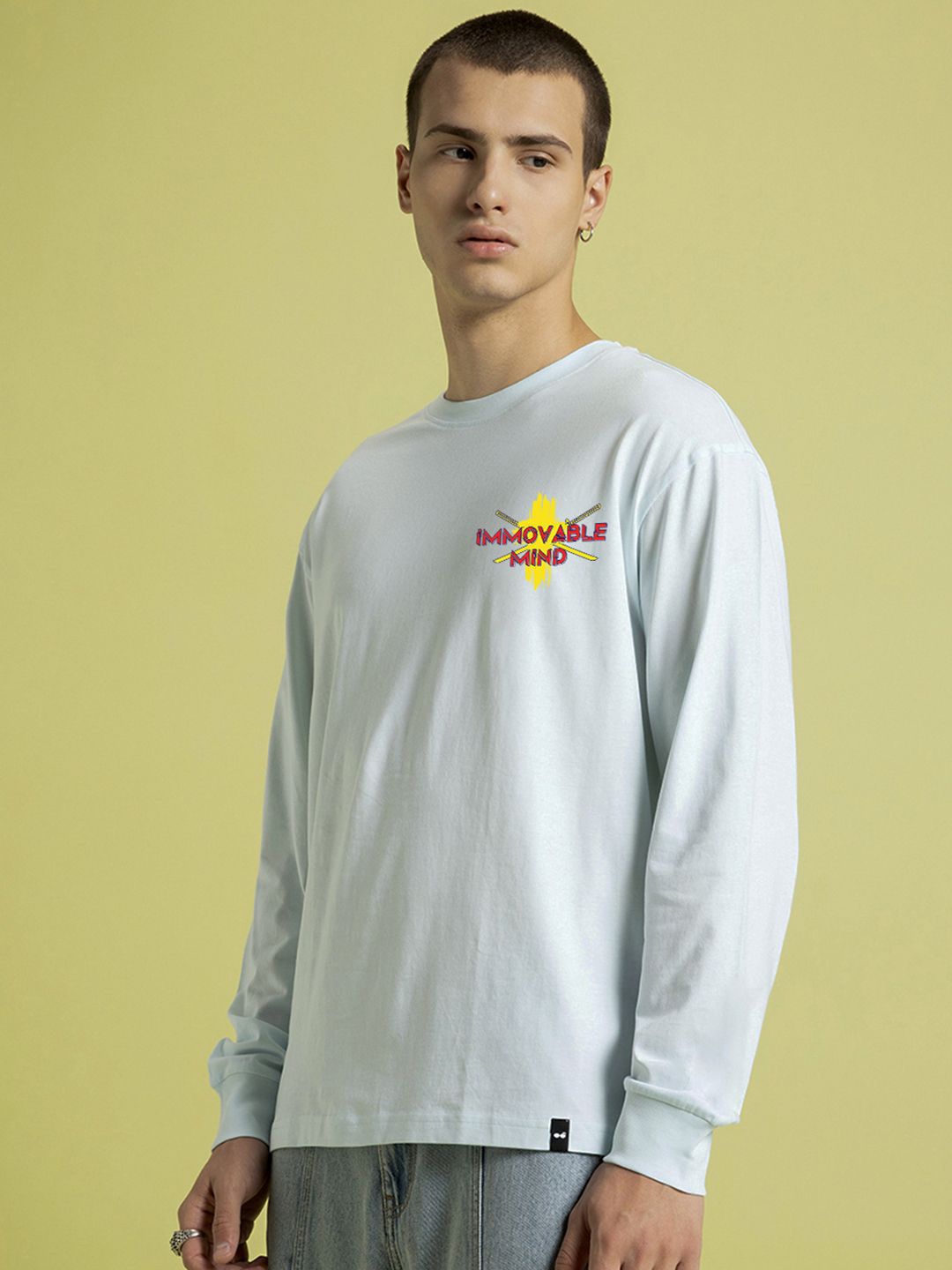 Bewakoof Men Ice Melt Akuma Graphic Printed Round Neck Pure Cotton Oversized T-shirt