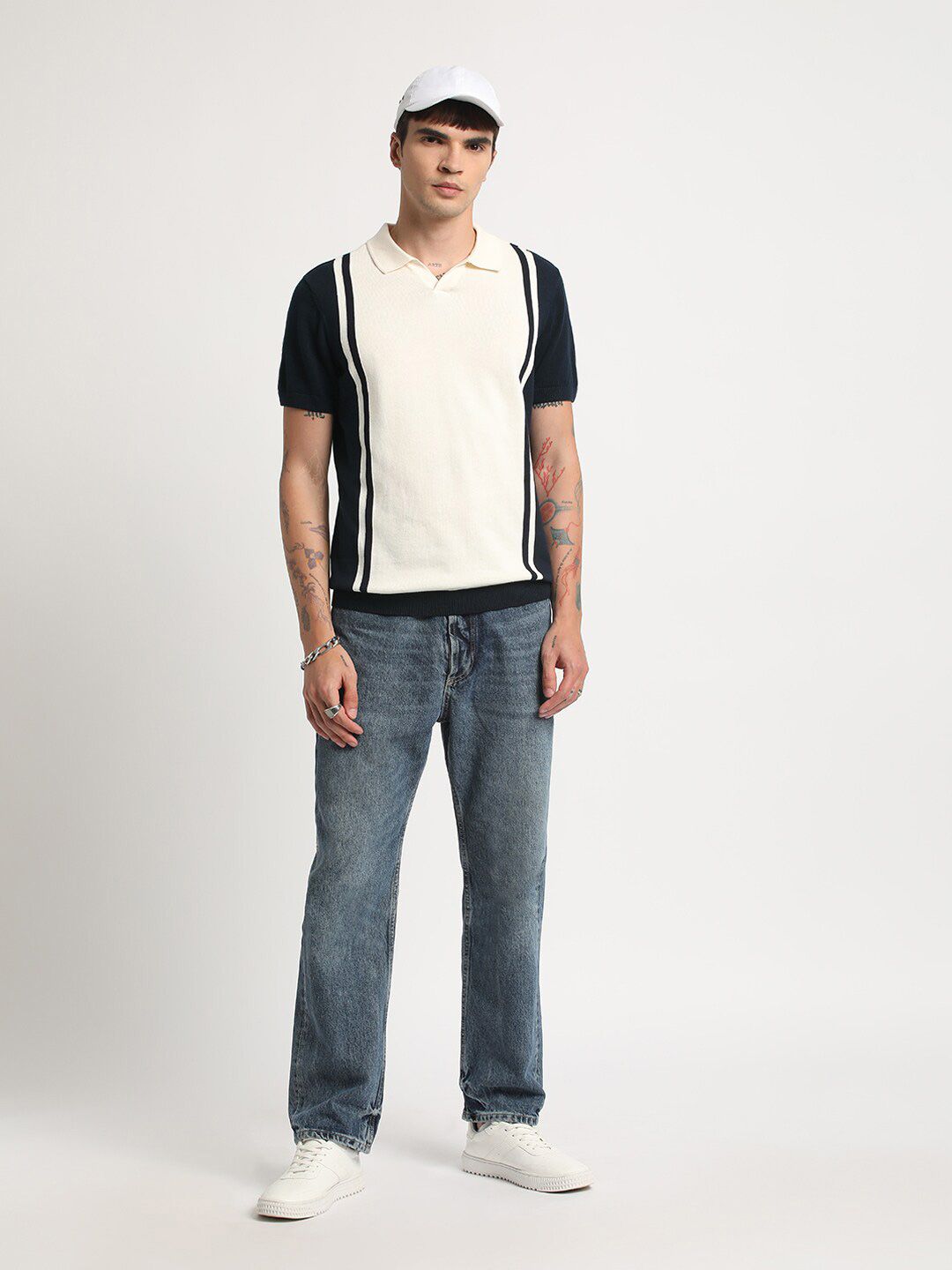 THE BEAR HOUSE Polo Collar Pure Cotton T-shirt