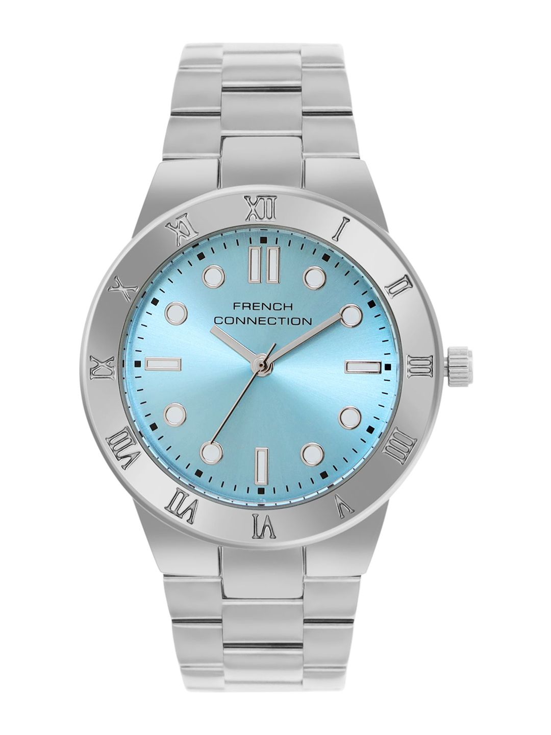 French Connection Women Dial & Stainless Steel Bracelet Style Straps Analogue Watch FCB7SM