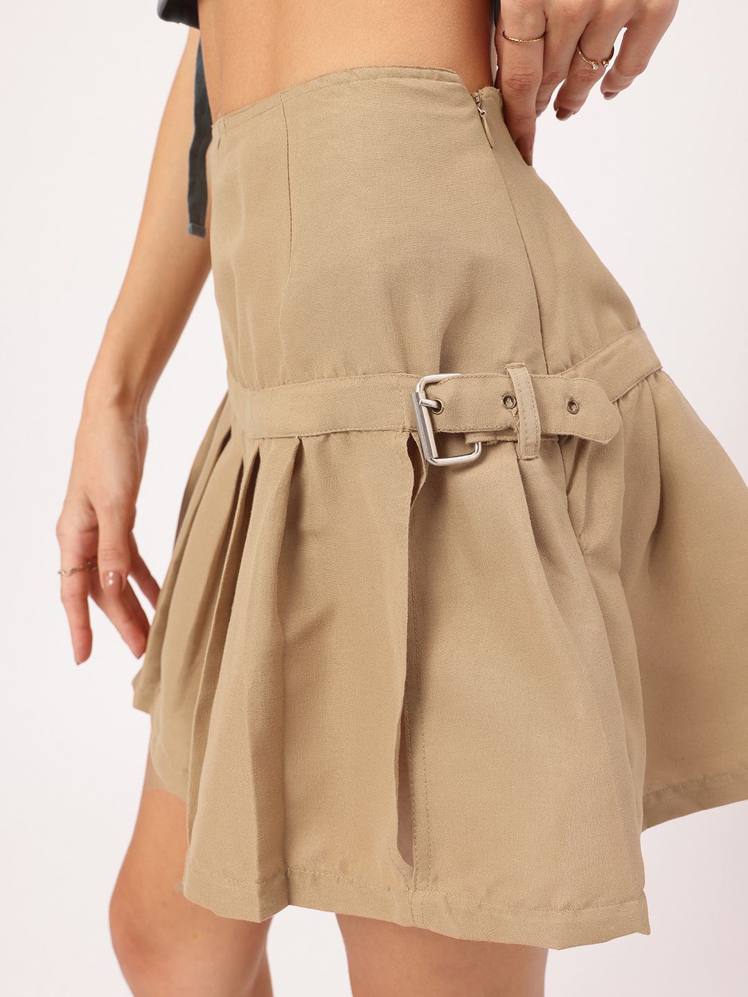 DressBerry Y2K Fever Belted Box Pleats Mini Skirt