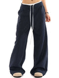 DressBerry Women Striped Mid-Rise Korean Pants Trousers