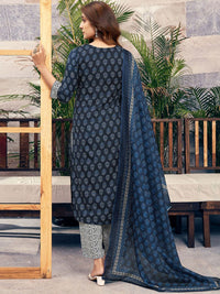 KALINI Floral Printed Kurta with Trouser & Dupatta