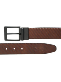 Teakwood Leathers Men Textured Leather Reversible Formal Belt