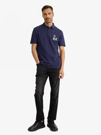 Lelaki Arnab Langka T-Shirt Kolar Polo Bercetak Floral