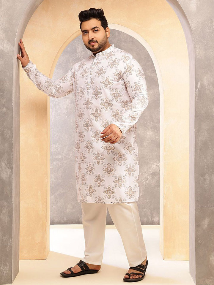 SOJANYA PLUS Floral Printed Mandarin Collar Straight Kurta
