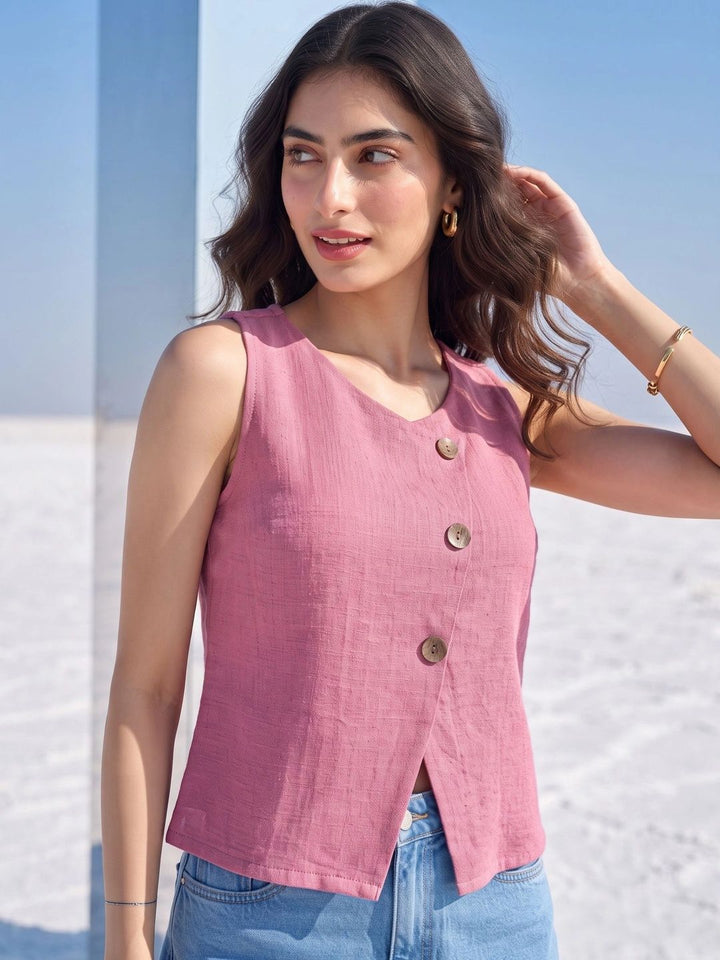 Mamicha Women Solid Sleeveless Top