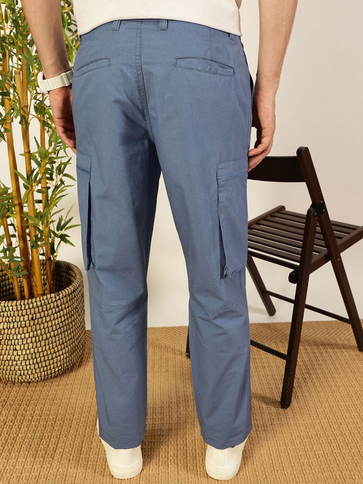 Thomas Scott Men Smart Cricket Club Collection Easy Wash Cargo Trousers