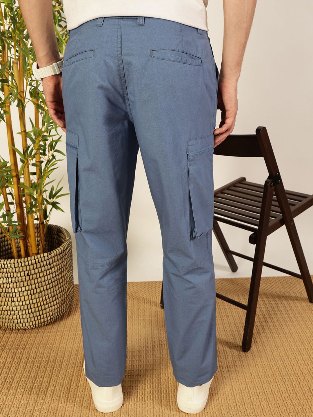 Thomas Scott Men Smart Cricket Club Collection Easy Wash Cargo Trousers