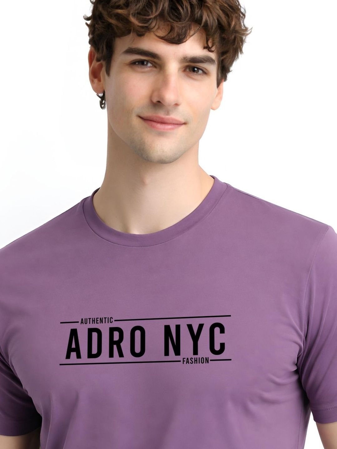 ADRO Men Brand Logo Printed T-shirt