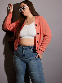SASSAFRAS Curve Women Solid Front Button Cardigan