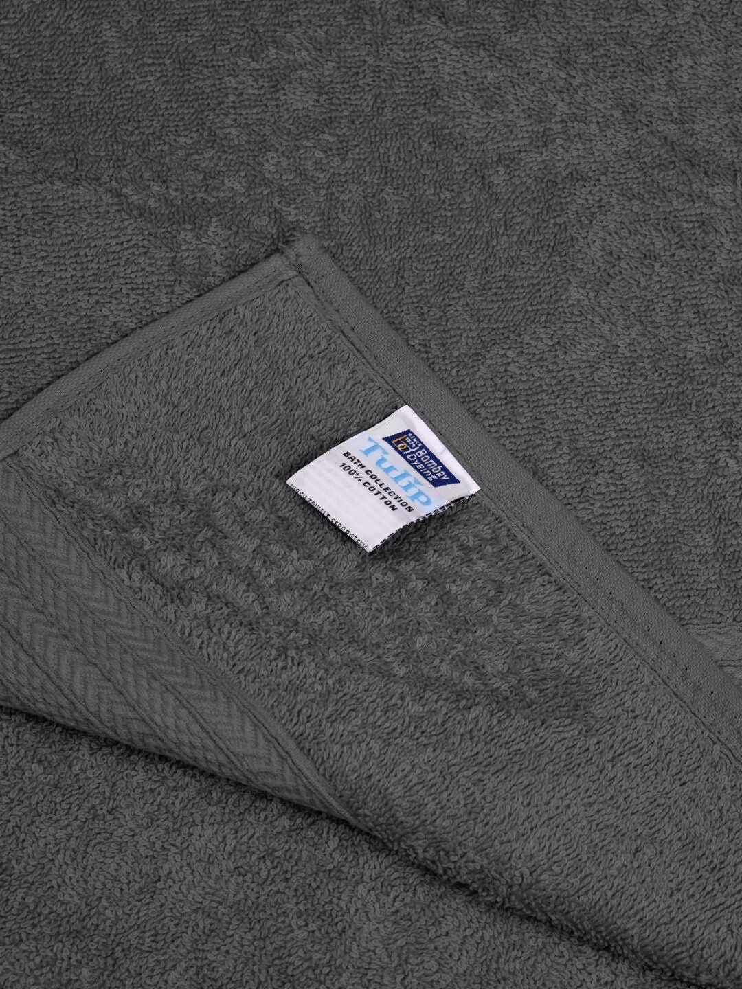 BOMBAY DYEING Charcoal Pure Cotton 450 GSM Bath Towel