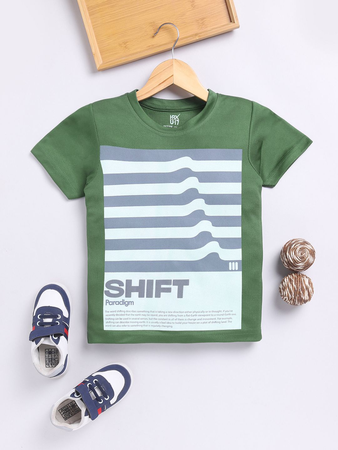 HRX by Hrithik Roshan Boys Printed Rapid-Dry T-shirt