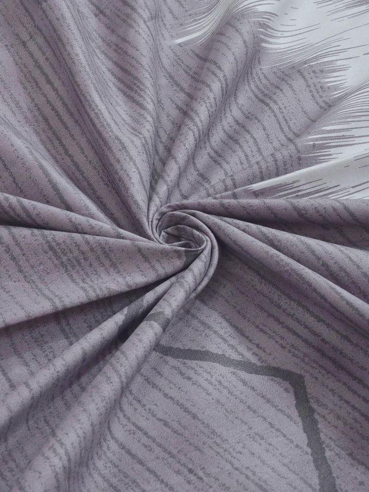 KLOTTHE Blue Geometric 300 TC King Bedsheet with 2 Pillow Covers