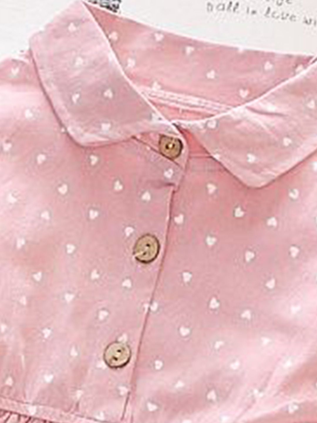 YK Girls Printed Puff Sleeve Cotton Fit & Flare Dress