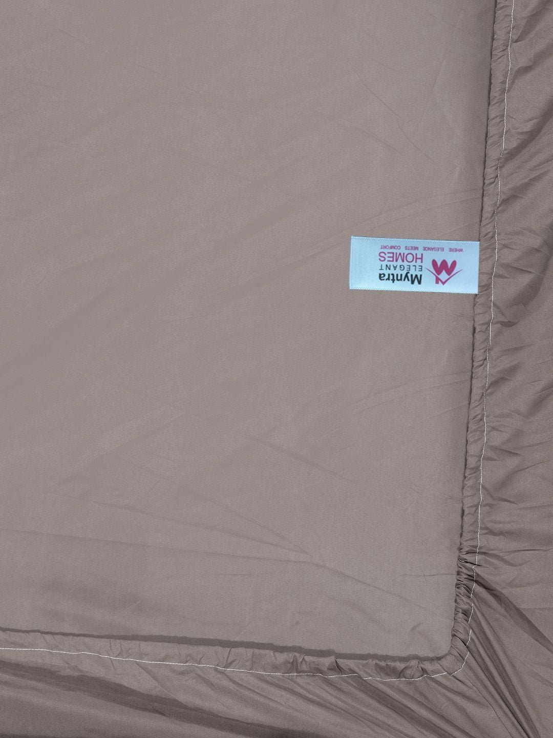 Myntra Elegant Homes Book Fold Grey Polycotton 300 TC Fitted King Fine Bedsheet with 2 Pillow Covers-98 x 89 inches