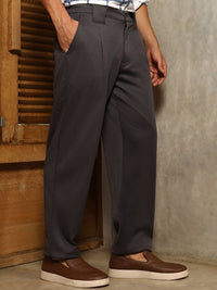 Campus Sutra Men Solid Relaxed Fit Comfort Trousers