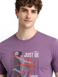 ADRO Men Printed Round Neck Short Sleeves Cotton T-shirt