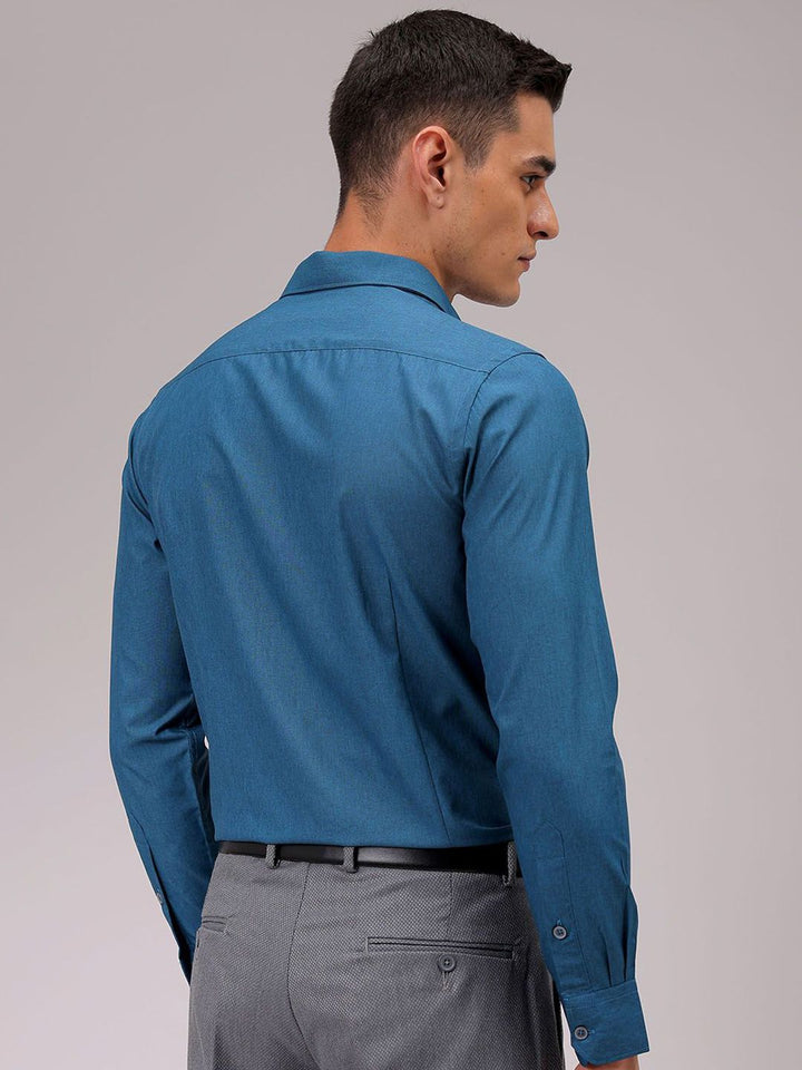 The Indian Garage Co. X Luxe Men Cutaway Collar Solid Slim Fit Formal Shirt