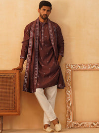 JOMPERS LELAKI BUNGA BUNGA KURU KURTA BERSAMA DENGAN PAJAMAS & DENGAN DUPATTA