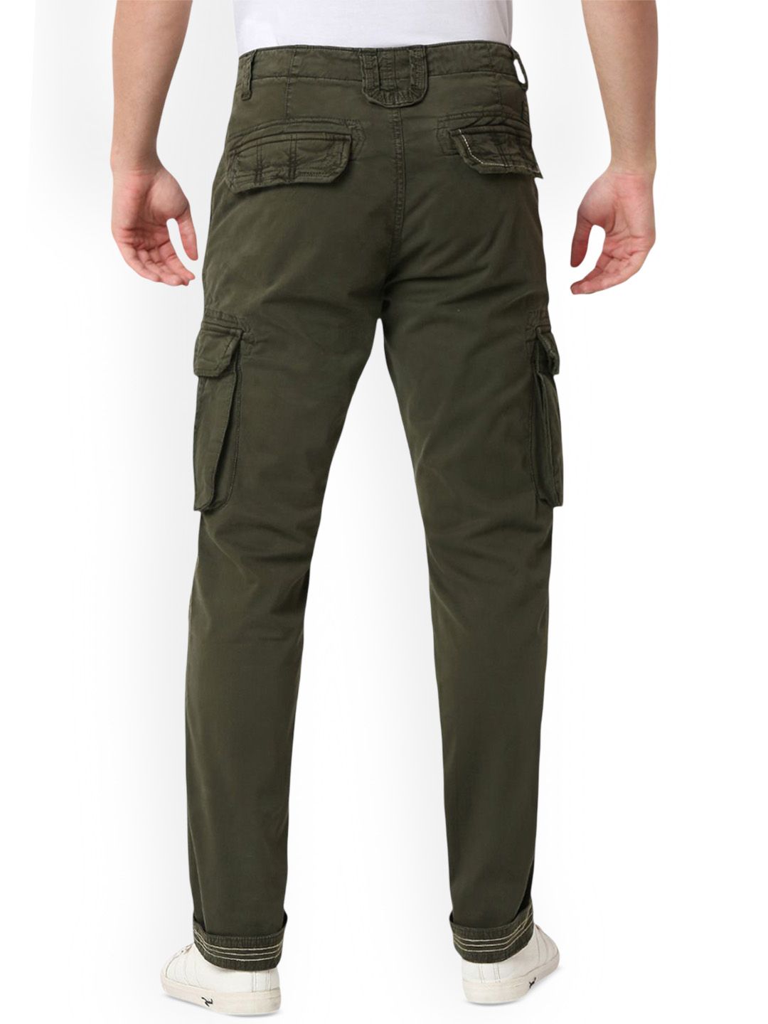 SPYKAR Cotton Mid Rise Cargo Trousers