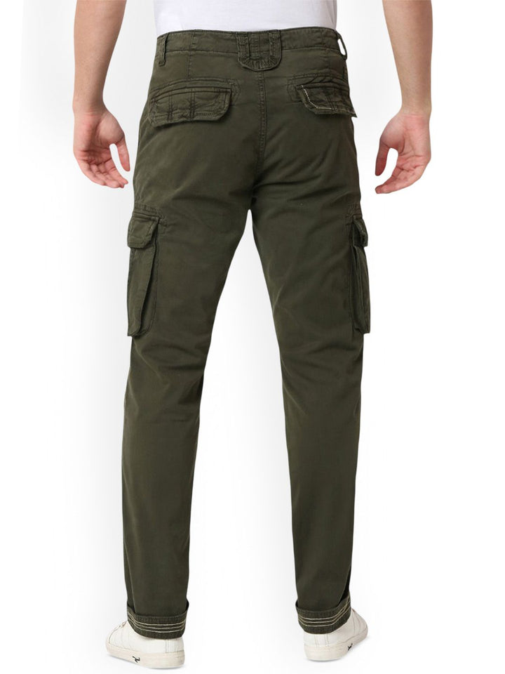 SPYKAR Cotton Mid Rise Cargo Trousers