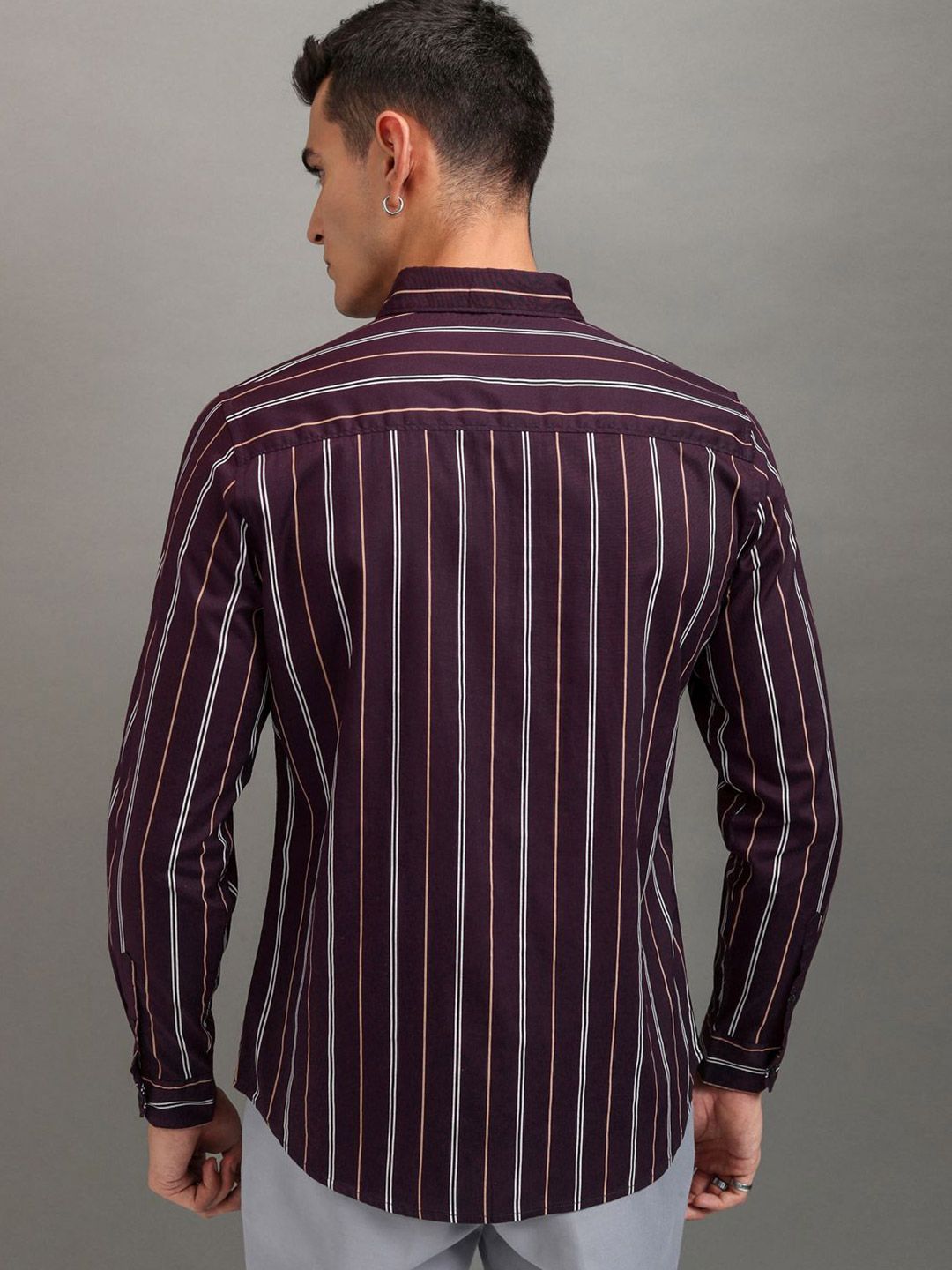 HIGHLANDER Men Striped Relaxed Fit Shirt