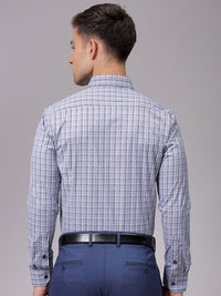 The Indian Garage Co. X Luxe Men Slim Fit Opaque Checked Formal Shirt
