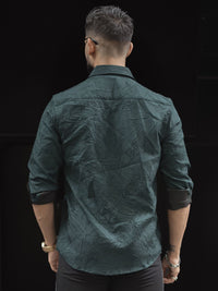 Powerlook Men Spread Collar Textured Casual Shirt