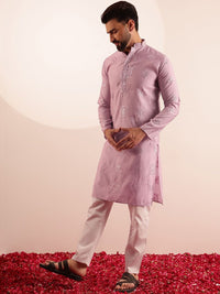 SOJANYA Men Embroidered Mirror Work Kurta