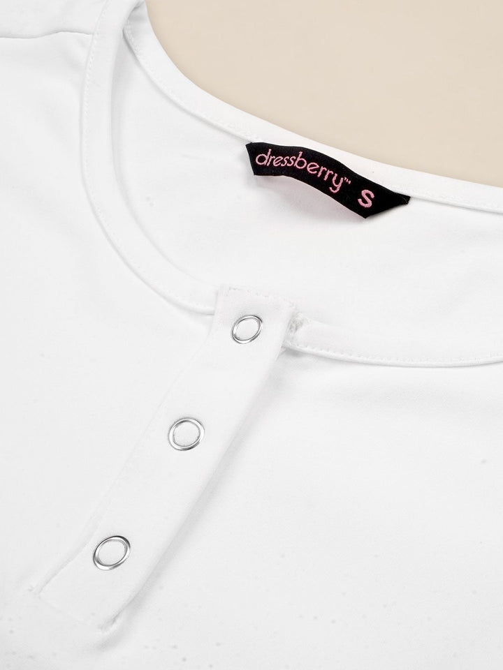 DressBerry Round-Neck Fitted Top
