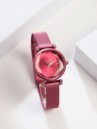 Sambungan Perancis Wanita Dial & Gelang Keluli Tahan Karat Tali Analog Watch FCU5RM