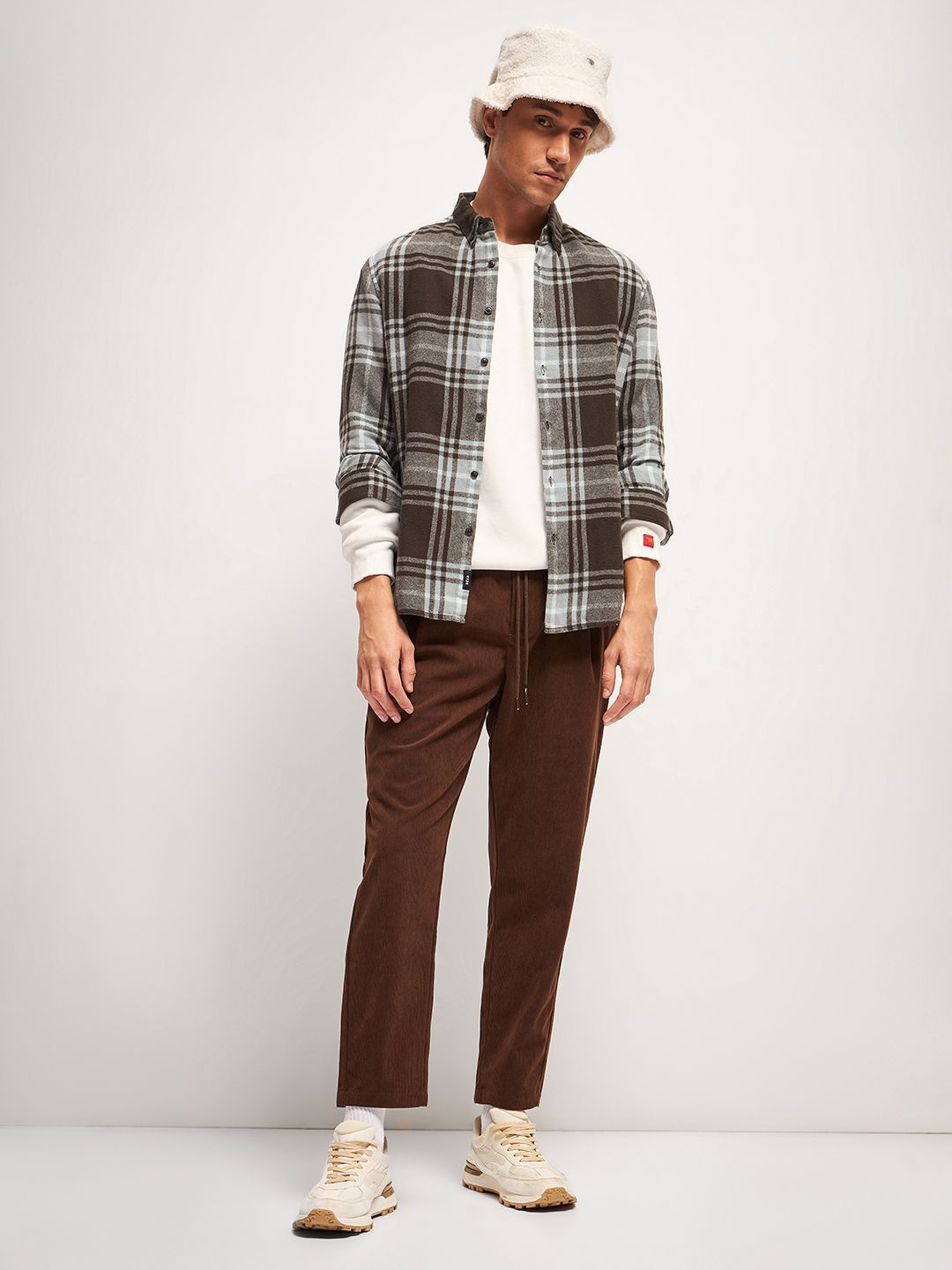 THE BEAR HOUSE Men Slim Fit Tartan Checks Opaque Checked Casual Shirt