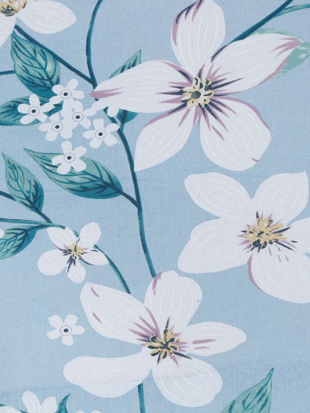 Myntra Elegant Homes Floral Printed Flat 400 TC Cotton King Bedsheet Dengan 2 Sarung Bantal