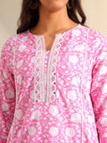 Mamicha Women Ethnic Motifs Printed Regular Thread Work Pure Cotton Kurta with Trousers & With Dupatta