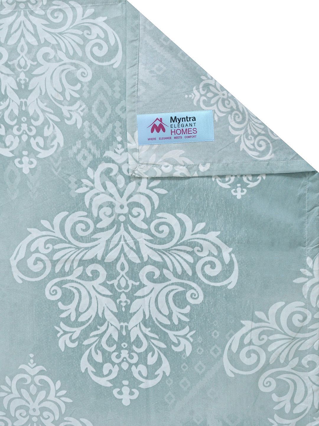 Myntra Elegant Homes Blue 300TC King Double Bedsheet with 2 Pillow Cover