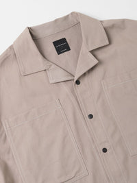 VASTRADO Men Classic Cuban Collar Solid Cotton Oversized Casual Shirt