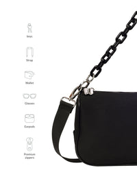 Lino Perros Textured Structured Shoulder Bag