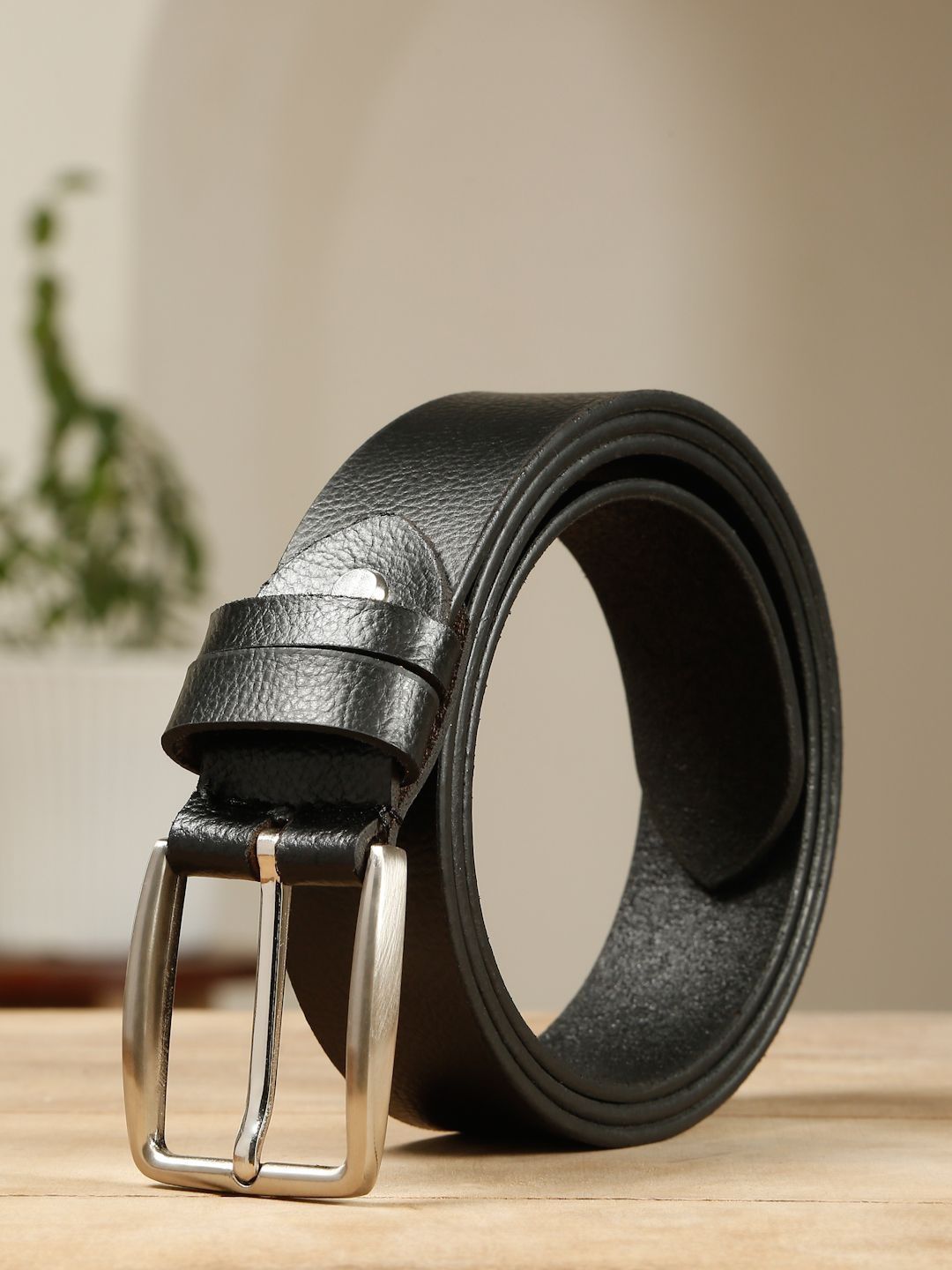 Teakwood Leathers Men Textured Leather Belt